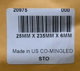 20-975 Anchor Optics / Edmund Pn 25 X 235 6 Mm Aluminized First Surface Mirror