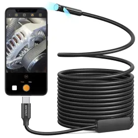 Ntc30dl5 Anykit Dual Lens Endoscope Camera Type-c Borescope With 8 16.5ft Black