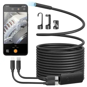 Ntc30l Anykit Endoscope Camera With Light 1920p Hd Borescope 8 16.5ft Black