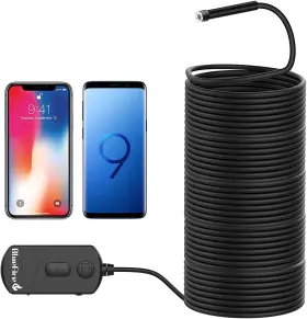 At004bf-1-123 Bluefire Upgraded Super Long 1080p Semi-rigid Wireless Endoscope 2 Mp 49.2ft