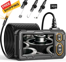 Ank601-g45 Brand Bopopo Dual Lens Endoscope Camera With Light 1080p Hd Borescope Black Yellow