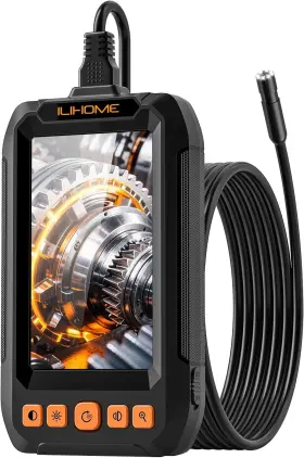 T40av Brand Ilihome Endoscope With Light 1080p Hd Borescope 8 Adjustable Leds 4.3 Inch Black