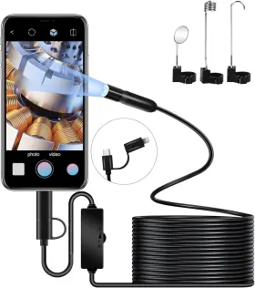 1920p Brand Lgclgy P262 Endoscope Camera With Light Hd Borescope 8 Adjustable Led Black