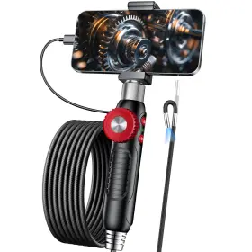 Vafa-828 Branded Two-way Endoscope Camera With Light 360 Rotation 1920p Hd Borescope Black
