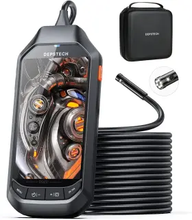 Ds450-sj Depstech 4.5 Inch Ips Screen Borescope With 3500mah Battery 1080p Hd Dual Black