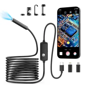 1920p Ditomil 19303 Endoscope Camera With Light Hd Borescope 8 16.4 Ft Black
