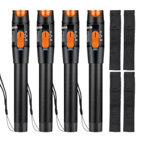 Duogalia-vfl-orange-10mw-4 Duogalia 4pc Fiber Fault Detector 10km Optic Tester For Network Orange