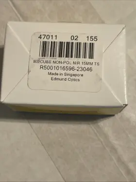 47-011 Edmund Optics 47011 15mm Nir 50r/50t Non-polarizing Cube Beamsplitter New