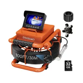 Y9008pdb-22 Esanhao Sewer Camera 100ft/30m Borescopes Plumbing Snake Dvr And Audio Recorder