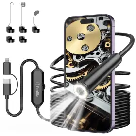 An112-5m Ferdiiz Endoscope Camera With Light 1920p Hd Borescope 8 Adjustable Led Black