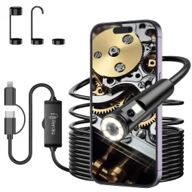 An112-5mst Ferdiiz Dual Lens Endoscope Camera With Light 1920p Hd Borescope 8 Black