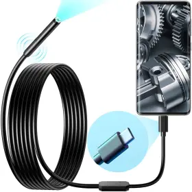 W300-1.5 Foxola Wireless Endoscope Wi-fi Industrial Borescope With 6 Led Lights 7.9mm 5.5ft