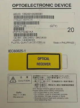 Fid3z1kx Fujitsu Optical Receiver 01/03/24 Mfg Date Box Of 20 New