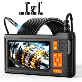 Nes432-5m Ginocaco Dual Lens Endoscope Camera With Light 4.3 Inch Borescope Photo/video Black