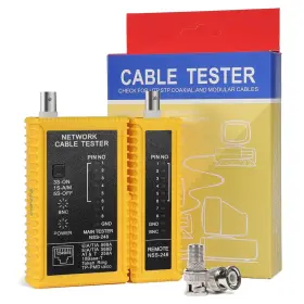 Bnc-004 Hiija Coaxial Coax Cable Tester Portable Bnc F-style Rj45 Ethernet Yellow