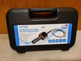 Ic1002 Homiee Borescope Flexible Inspection Camera With Recordable Monitor Color 2.4 Inch Lcd
