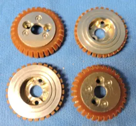 905210091 Ibak Set 4 Treaded Hard Brown Wheels For 125mm 5 Inch Pipe Inspection Camera Tractor #2