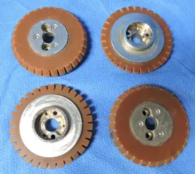 905212191 Ibak Set 4 Treaded Hard Brown Wheels For 150mm 6 Inch Pipe Inspection Camera Tractor #3