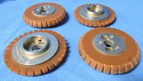 905212191 Ibak Set 4 Treaded Hard Brown Wheels For 150mm 6 Inch Pipe Inspection Camera Tractor