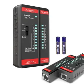 Inta74 Intendvision Network Cable Tester With Rj45 Rj11 Port Ethernet Black