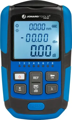Fpm-50s Jonard Tools Mini Optical Power Meter - 3-in-1 Tool Opm -50 To Blue