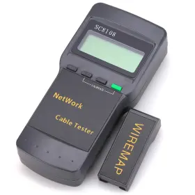 Sc-8108 Kelushi Digital Twisted Wire Meter Test Cat5 Rj45 Stp Utp Lan Phone Black