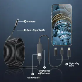W400-b Kinpthy Endoscope Camera With Light 1920p Hd Borescope Tools 8 Adjustable Black #2