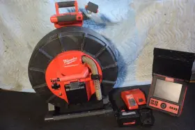 2971-20 Milwaukee 2974-22/2971-20 Sewer 2974-22 Camera Reel Monitor Self Leveling Pic 200ft Cable