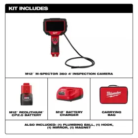 Milwaukee 445026575591 M12 12v Lithium-ion Cordless M-spector 360-degree 4 Ft. Inspection Cam #2