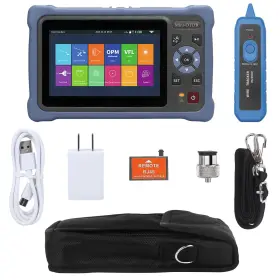 Qs-otdr-upc-ccus1 Moocci Otdr Fiber Optic Tester Sm 1310/1550nm 26/24db 4.3 Inch Touch Screen Blue