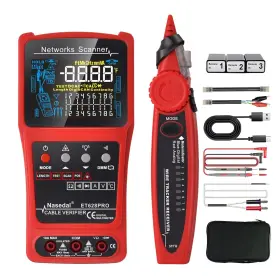 Nt-et628 Nasedal Network Cable Tester Wire Tracker Tone Generator Ethernet Red Black