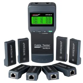 Nf-8108m Noyafa Network Cable Tester - Wire Fault Finder For Rj45 White Black