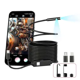 Nkjan1125m02-us Olazol Dual Lens Endoscope Camera With Light 1920p Hd Borescope 8 1 Black