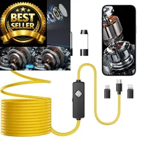 9.8ft-single Papiblu Pb-010 Endoscope With Light 1920p Hd Borescope Lens Yellow