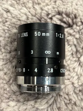C5028-m Pentax Tv Camera Lens F1 2.8 50mm C-mount Good Used Condition #2