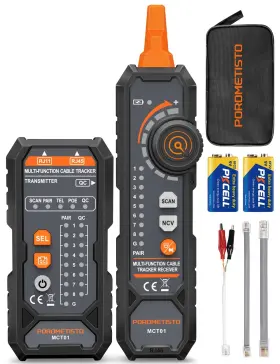 Mct01 Porometisto 4-in-1 Network Cable Tester Ethernet Black Orange