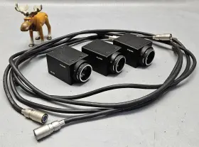 Tm-6ex Pulnix Ccd Monochrome Industrial Camera With Power Cord Lot Of 3