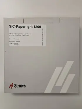 Paper-1200 Struers Silicon Carbide Grinding Paper Grit 1200 Us #500 . 200 Mm Dia. 100pcs