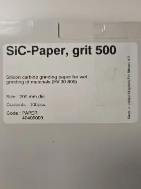 Paper-500 Struers Silicon Carbide Grinding Paper Grit 500 Us #320 . 200 Mm Dia. 100pcs