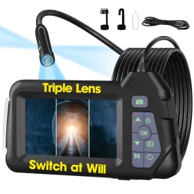 M60-3lens-8gb-5m Syanspan Endoscope Camera With Light-black