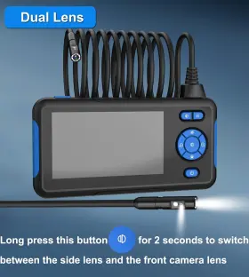 N43s T Takmly Dual Lens Industrial Endoscope 1080p Digital Borescope Inspection Blue #2