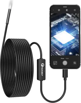 Tt-0.32-ica T Takmly 5.5mm Endoscope For Iphone Compatible With Ipad 2.0 Megapixels Hd Usb Black