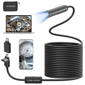 Ntc140s-5m-teus Teslong 5mp Auto-focus Endoscope 3rd Generation Usb Borescope With 5.0 Black
