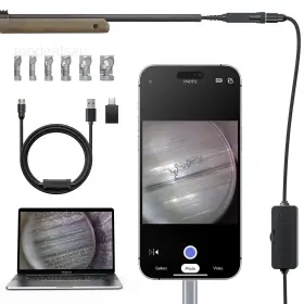 Ntg100-c Teslong Rifle Borescope For Phone And Pc Usb C Bore Scope Camera With Black