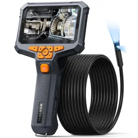 Nts430b-8mm-5m-dl Teslong Dual Lens Endoscope Camera With Light 4.3 Inch Hd Snake 16.5ft Black