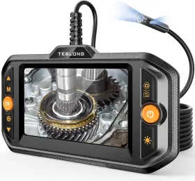 Teslong Ts43d8dl5 Dual Lens Endoscope With Light Mechanic Borescope Inspection Black