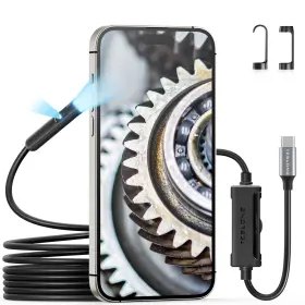 Tsntc30dd8dl3 Teslong Dual Lens Endoscope With Light Usb-c Borescope 10ft Black