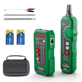 Tlp-900ar Tesmen Network Cable Tester Rj11 Rj45 For Cat5/6/poe/stp Green