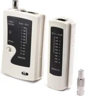 The Cimple Co 840003327649 Universal Network Cable Tester Tool Bnc Rj45 1 Kit White