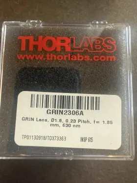Grin2306a Thorlabs Grin Lens 01.8 0.23 Pitch F 1.85 Mm 630nm